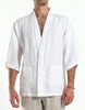 2340 A White Linen Bruce Lee Shirt