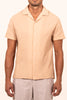 2370 B Camp Collar S/SL Gauze Shirt - Sand