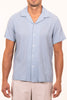 2370 C Camp Collar S/SL Gauze Shirt - Blue