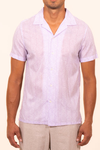 2372 Sanjay Camp Collar S/SL Shirt - Lilac